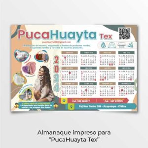 afiche impreso para textiles pucahuayta
