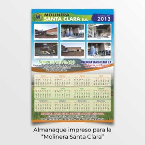 afiche impreso para la molinera santa clara