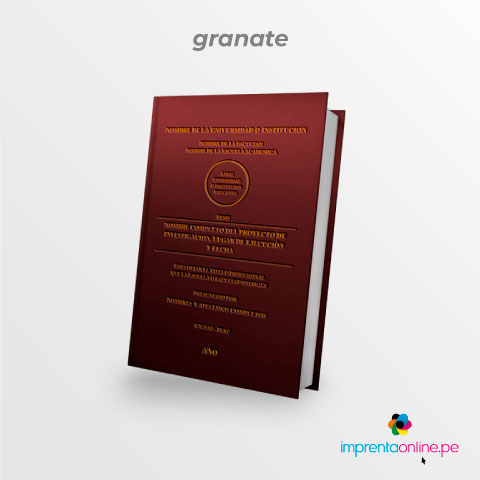 empastado tesis granate pan oro