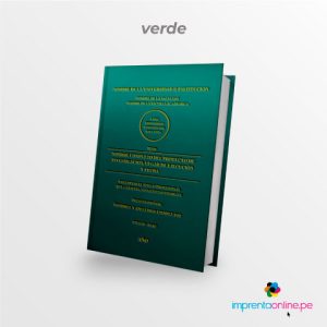 empastado tesis verde con pan de oro
