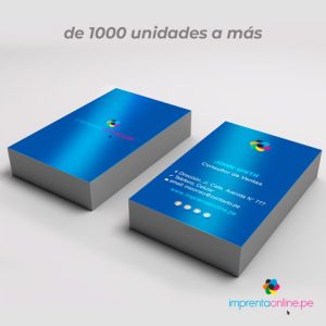 tarjetas personales doble brillo vertical 350
