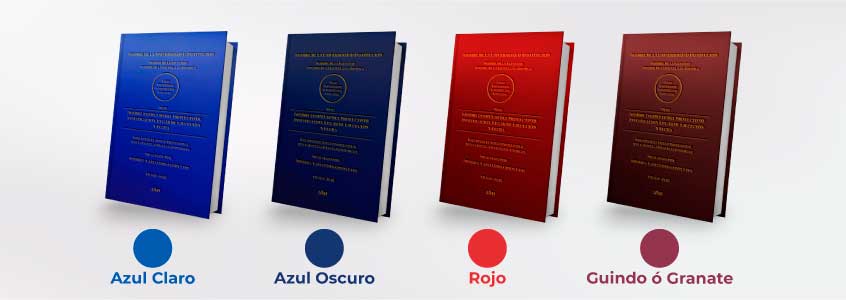 colores azul claro azul oscuro rojo guindo ò granate