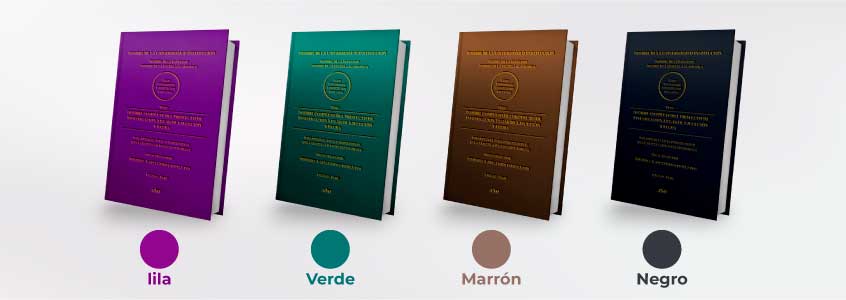 colores lila verde marron negro
